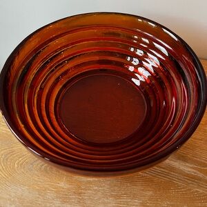 Amber Glass Bowl